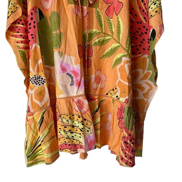 Z&L Europe Colorful Floral Boho Tunic Top, Swim Cover-Up, M - Picture 5 of 12